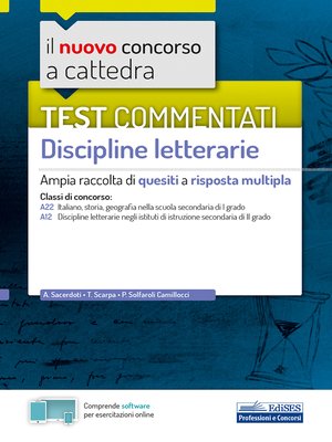 cover image of Test commentati Discipline letterarie